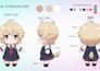 custom plush toy anime character reference sheet stuffed toy illustration
